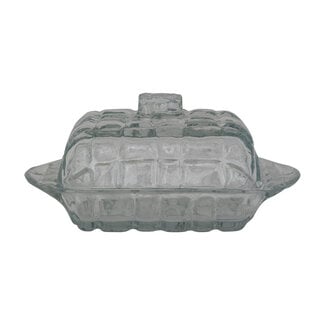 Pressed Glass Butter Dish