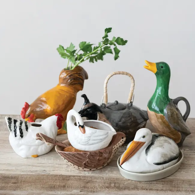 Stoneware Swan Creamer 6oz