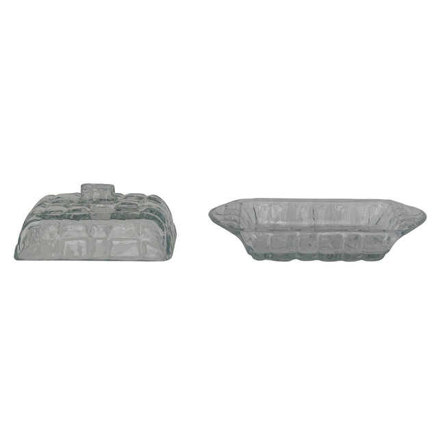 Pressed Glass Butter Dish