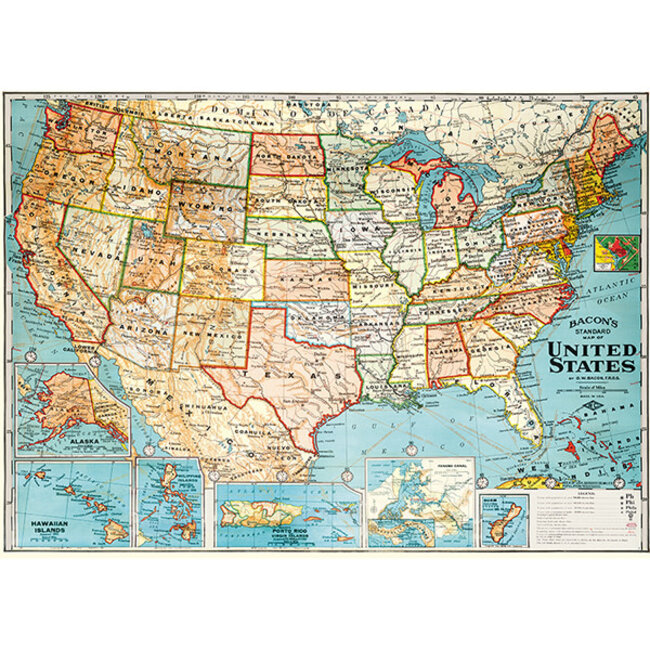 Cavallini Vintage Poster - USA Map