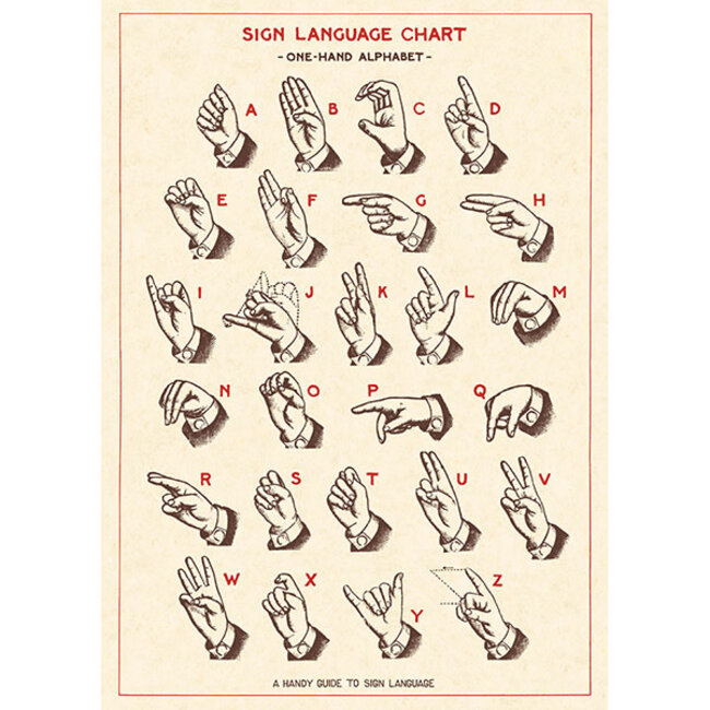 Cavallini Vintage Poster - Sign Language Chart