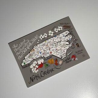 Emily Brooks Designs DECO Postcard Emily Brooks NC Map