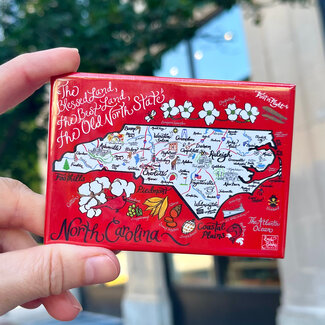 Emily Brooks Designs Emily Brooks NC Map Magnet - Red