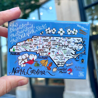 Emily Brooks Designs Emily Brooks NC Map Magnet - Blue