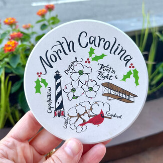 North Carolina Round Coaster