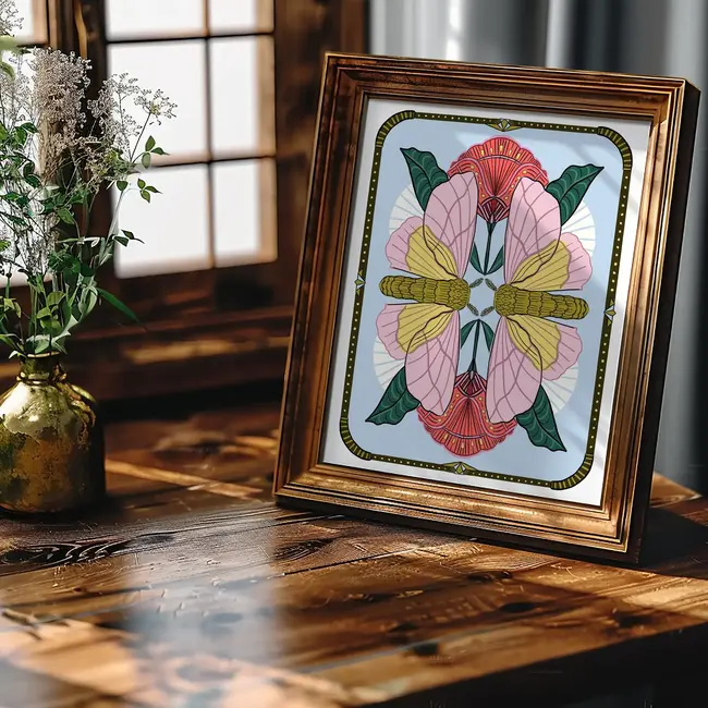 Tara Reed Rosy Maple Moths Art Print 8x10
