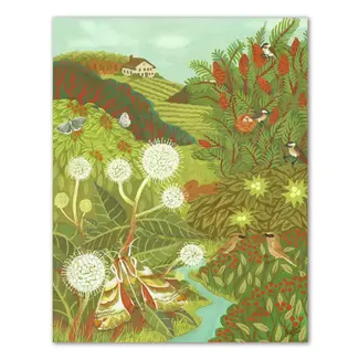 Shrub Scene Print 11x14