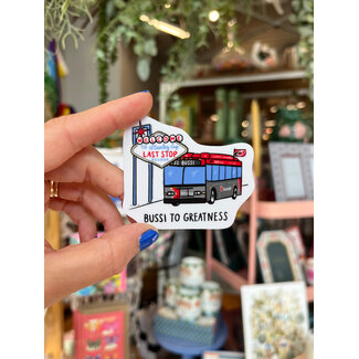 Lindsay's Paperworks Bussi to Greatness Sticker
