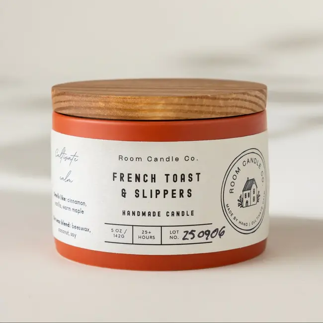Room Candle Co French Toast & Slippers Candle 5oz