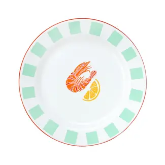 Shrimp Enamel Plate 20cm