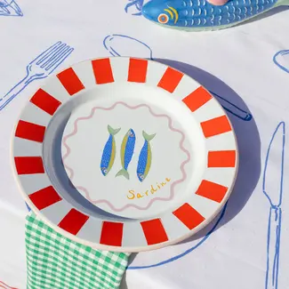 Sardine Enamel Plate 25cm