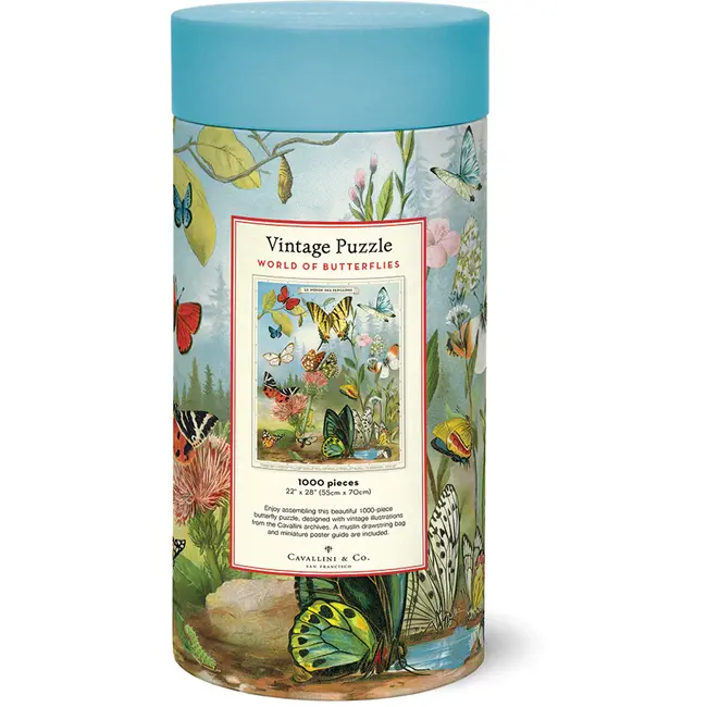 Cavallini World of Butterflies 1000 Piece Puzzle