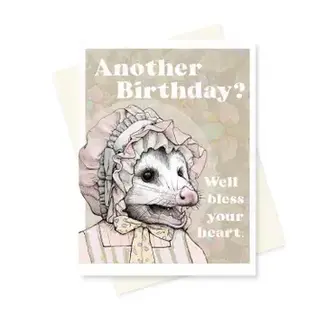 Ox & Ink Bless Your Heart Possum Birthday Card