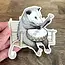 Ox & Ink Banjo Porch Possum Sticker