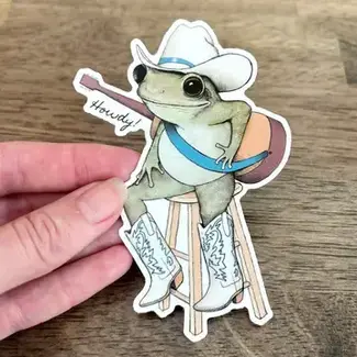 Ox & Ink Cowboy Frog Sticker