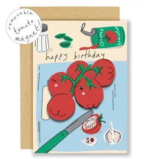 Magnet Card Happy Birthday Tomato