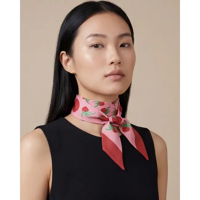 Twilly Ribbon Scarf - Tomatoes