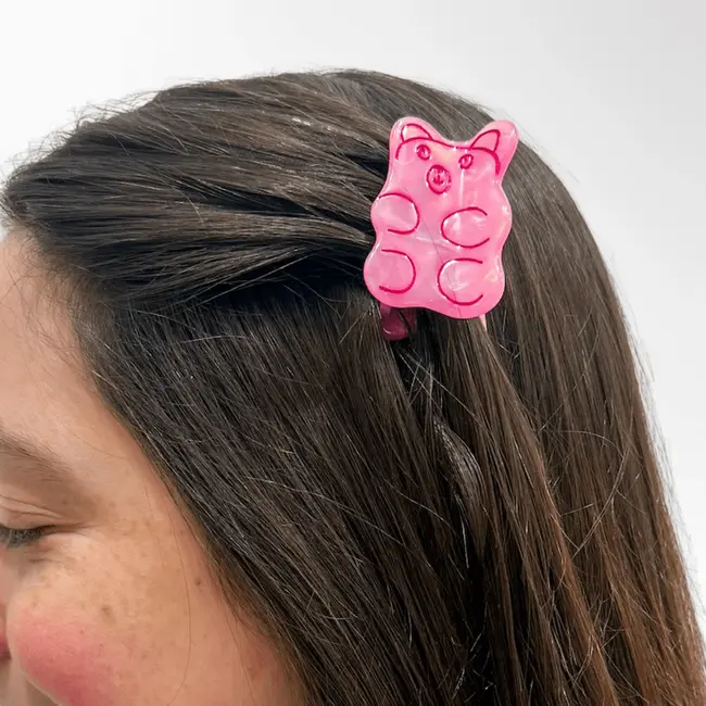Mini Pink Gummy Hair Claw