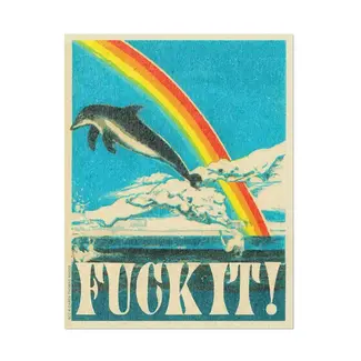 Fuck It Dolphin Sticker