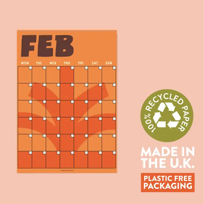 Large Monthly Undated Wall Planner