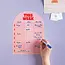 Magnetic Pink & Red Weekly Planner