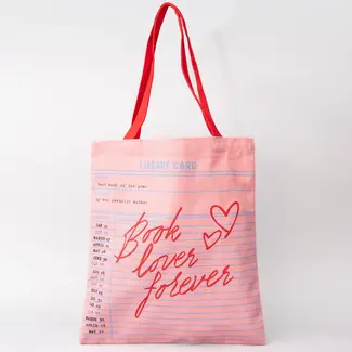 Library Card Canvas Tote