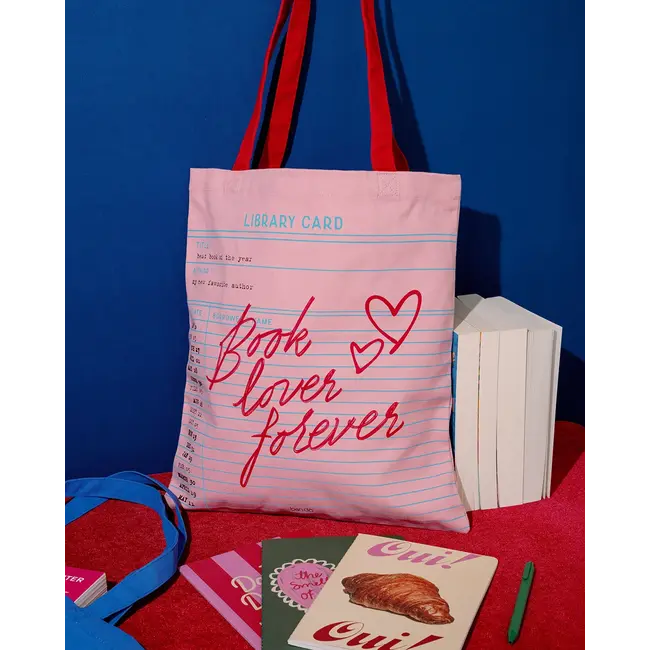Library Card Canvas Tote
