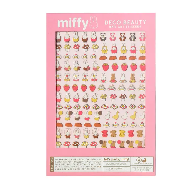 Let's Party Miffy Nail Art Stickers