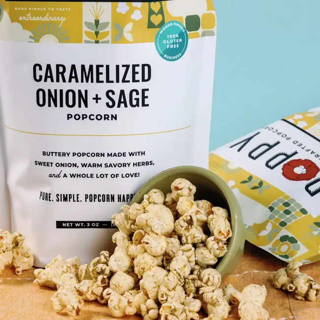 Poppy Handcrafted Popcorn Poppy Popcorn - Caramelized Onion & Sage