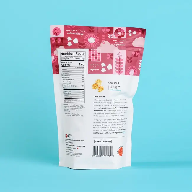 Poppy Handcrafted Popcorn Poppy Popcorn - Chai Latte