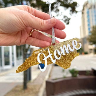 Welcome Home NC Glitter Ornament