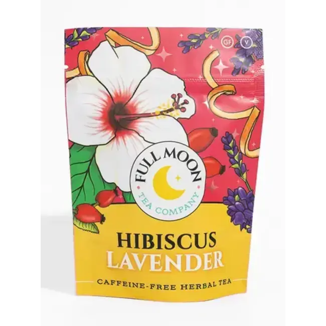 Full Moon Tea Company Hibiscus Lavender Loose Leaf Tea