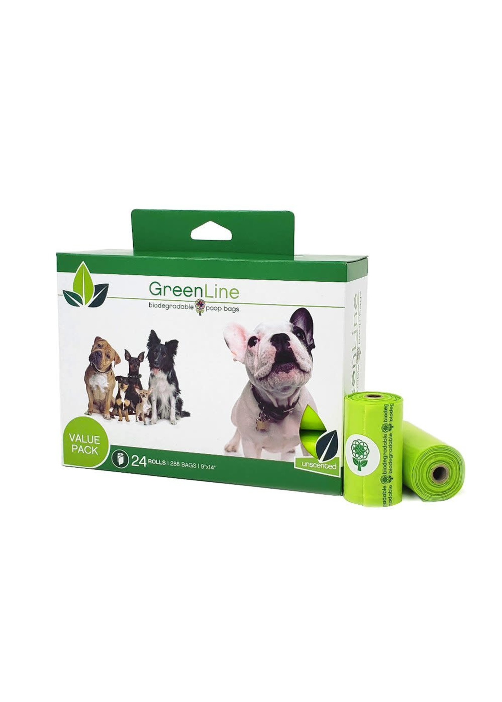 Greenline Pet Supply Green Line Poop Bags 24 Rolls