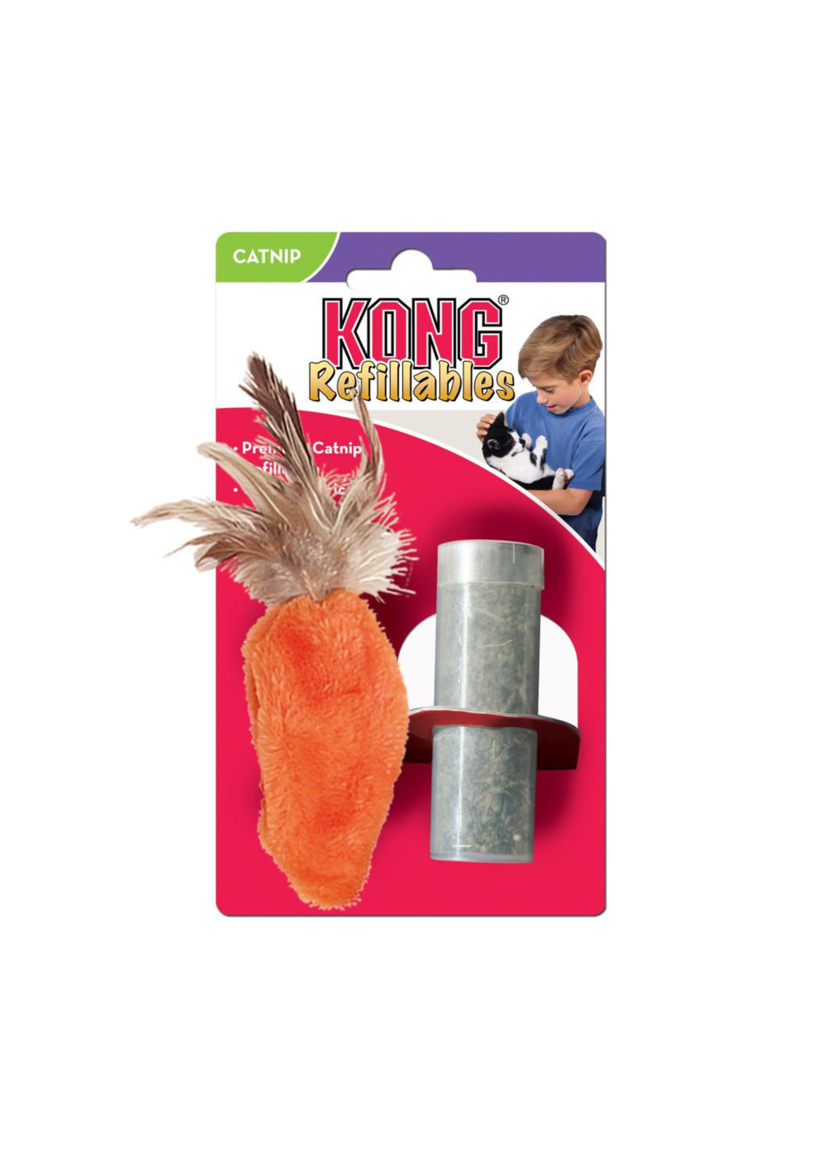 Kong Kong Cat Toy Carrot Feather