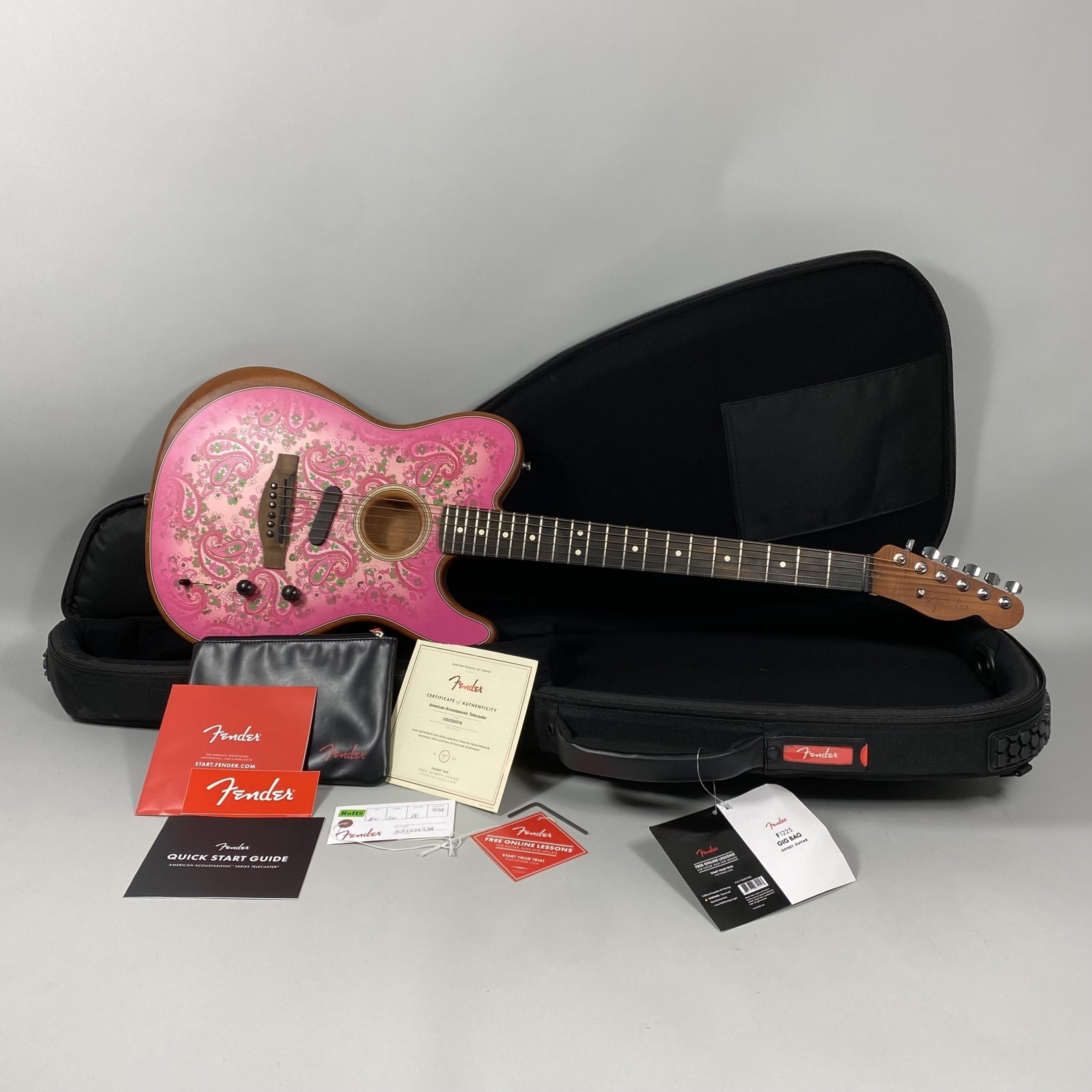 Fender 2021 Fender Pink Paisley Acoustasonic