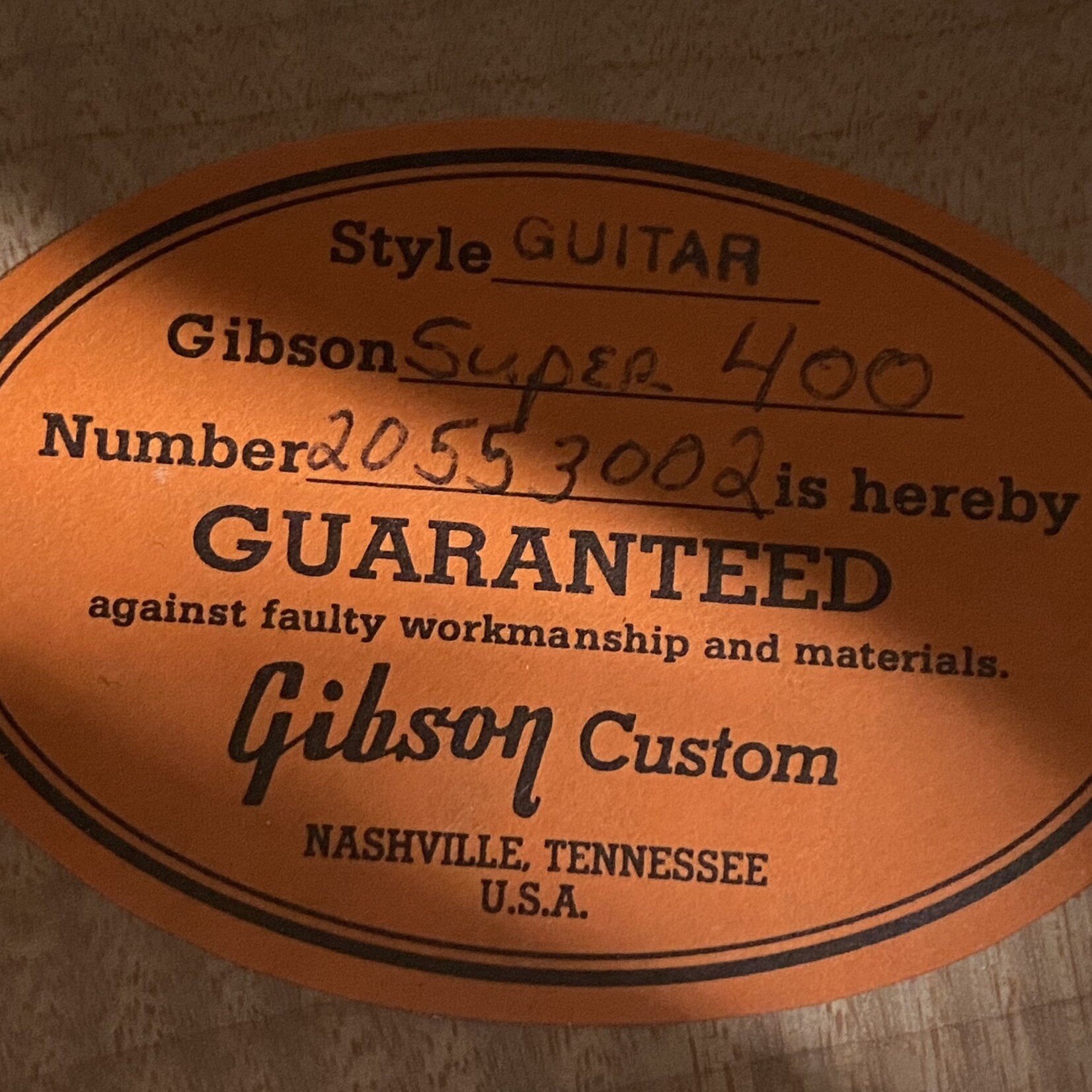 Gibson 2003 Gibson Super 400 CES-N