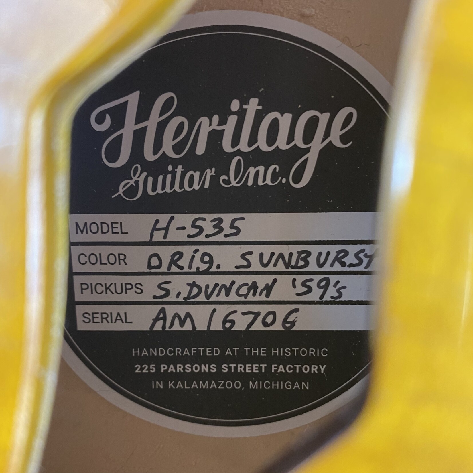 Heritage Heritage H-535 Artisan Aged Sunburst