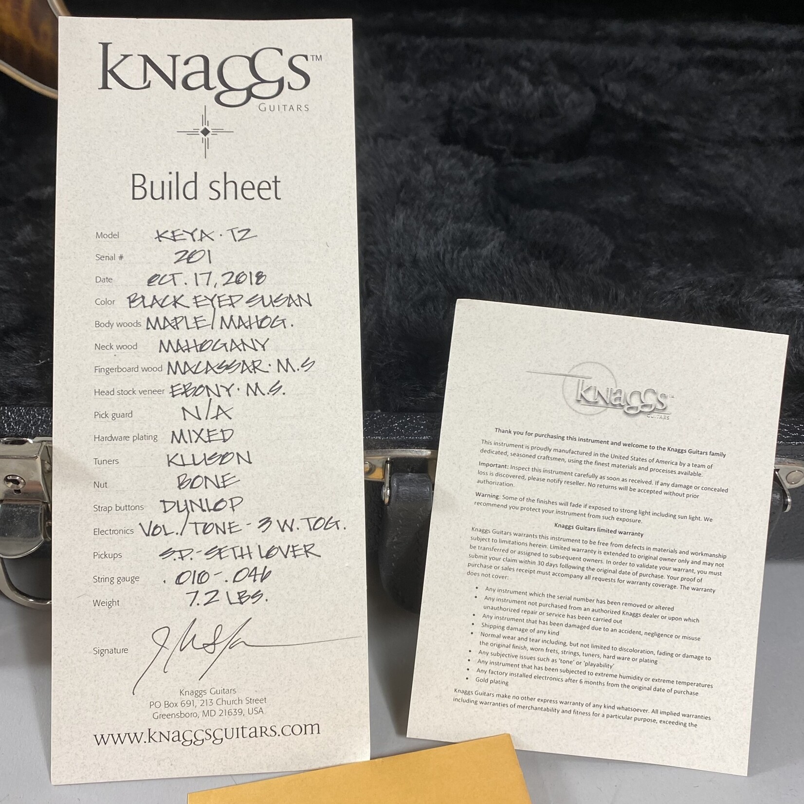 knaggs 2018 Knaggs Keya T2 Custom