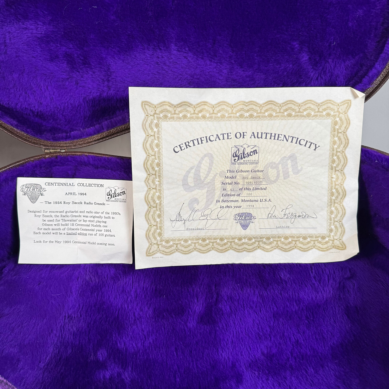 Gibson 1994 Gibson Centennial Roy Smeck Radio Grande  #63 of 100