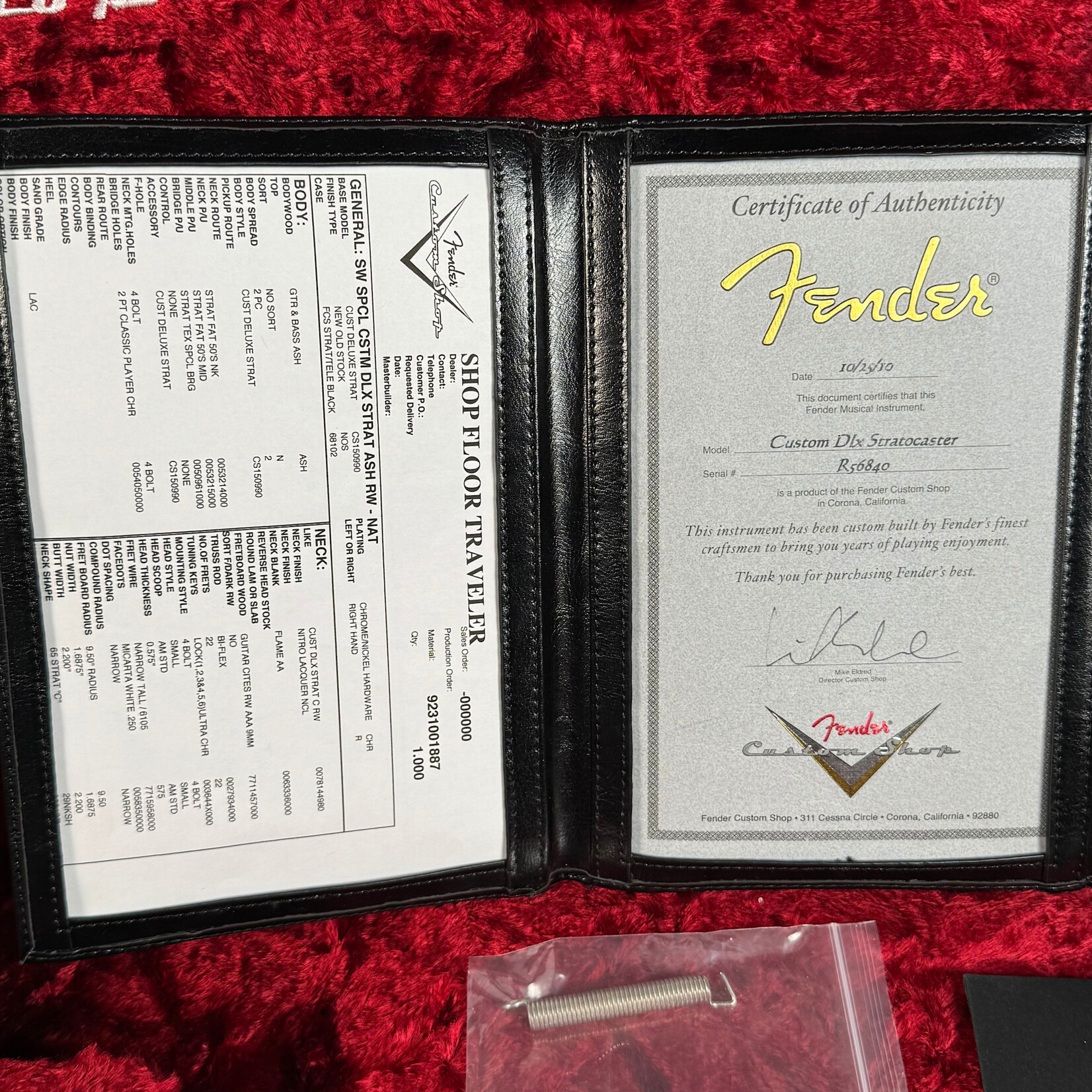 Fender 2010 Fender Custom DLX Stratocaster EVH Swirl Refin