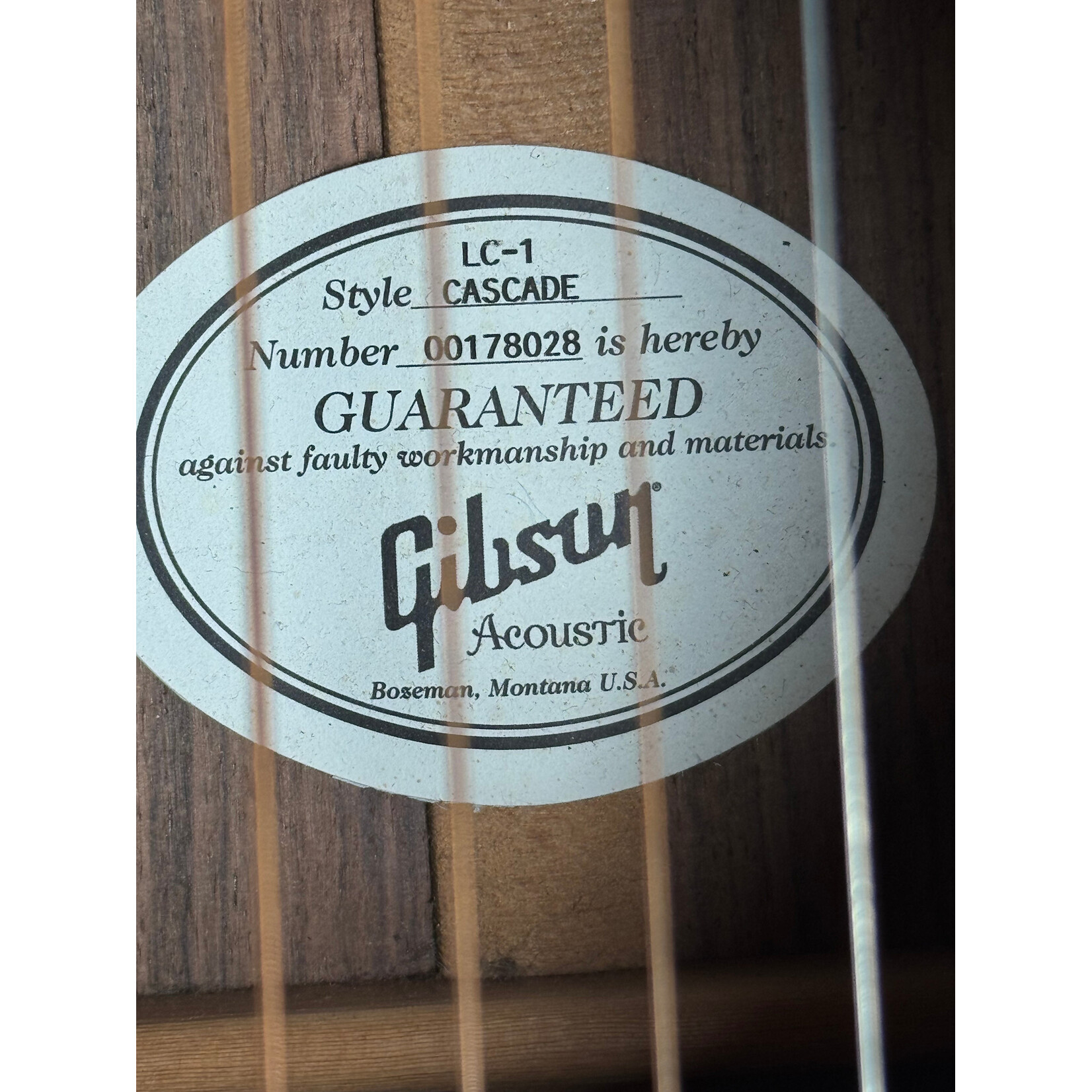 Gibson 2008 Gibson LC-1 Cascade