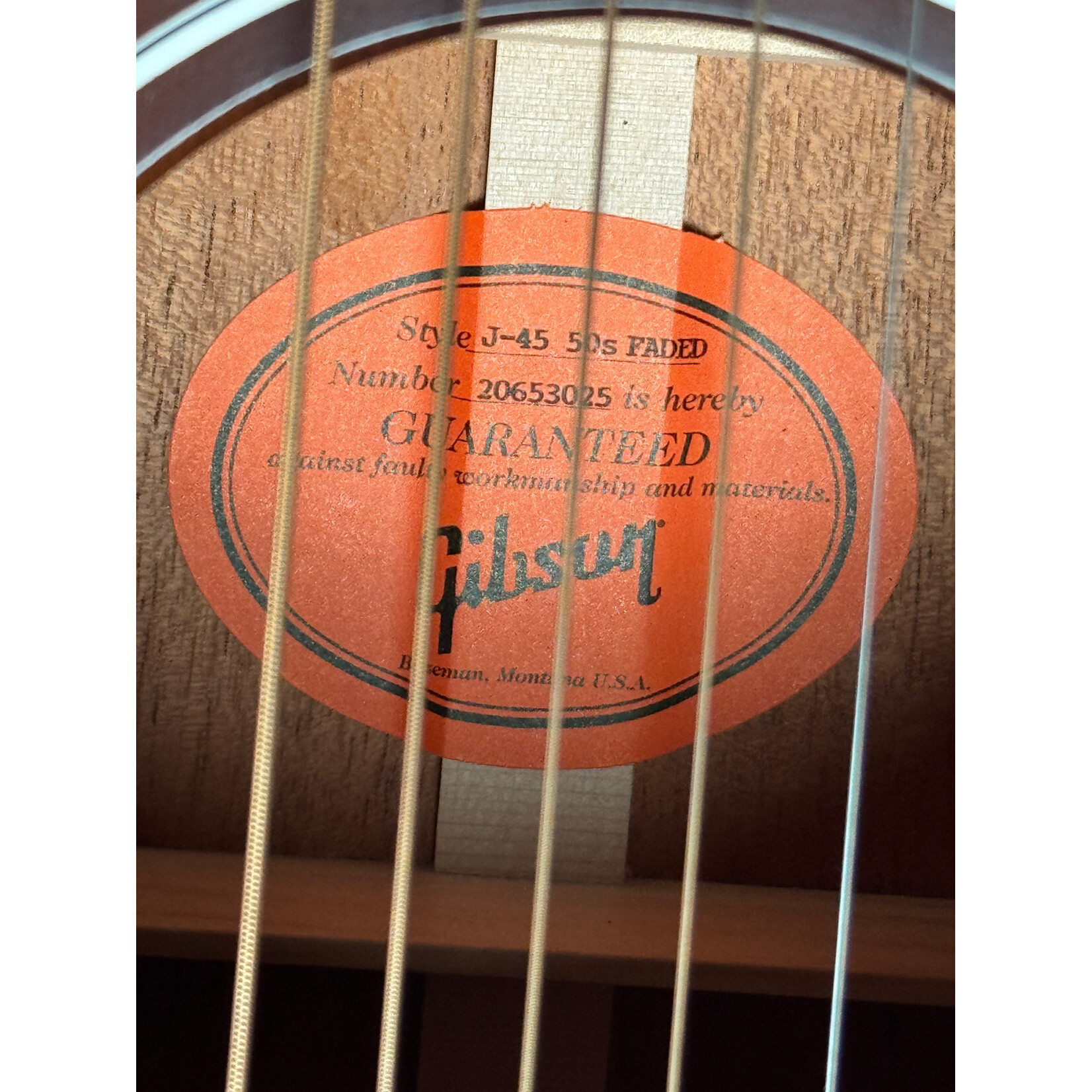 Gibson 2023 Gibson J-45 50's Faded Sunburst