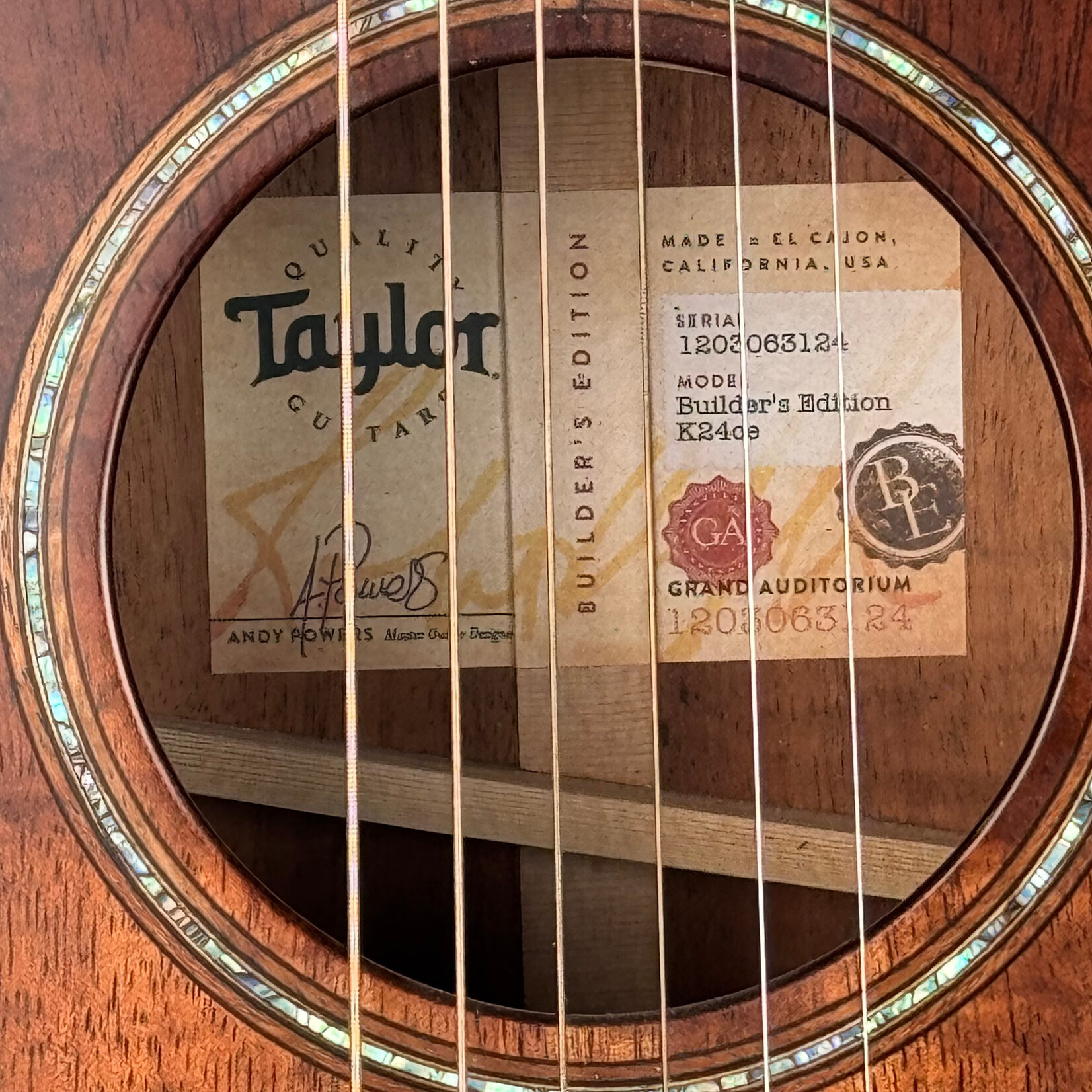 Taylor Taylor Builder's Edition K24ce w/OHSC