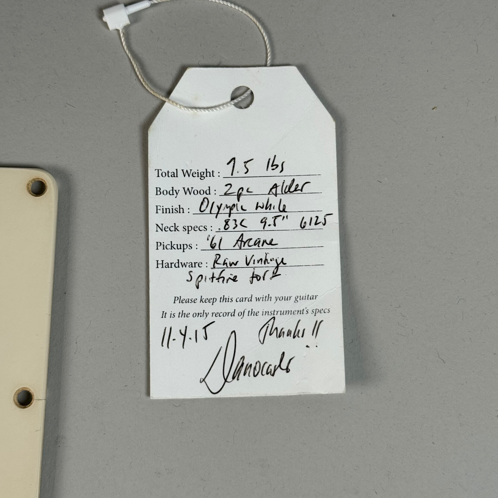 Danocaster 2016 Danocaster Double Cut Olympic White