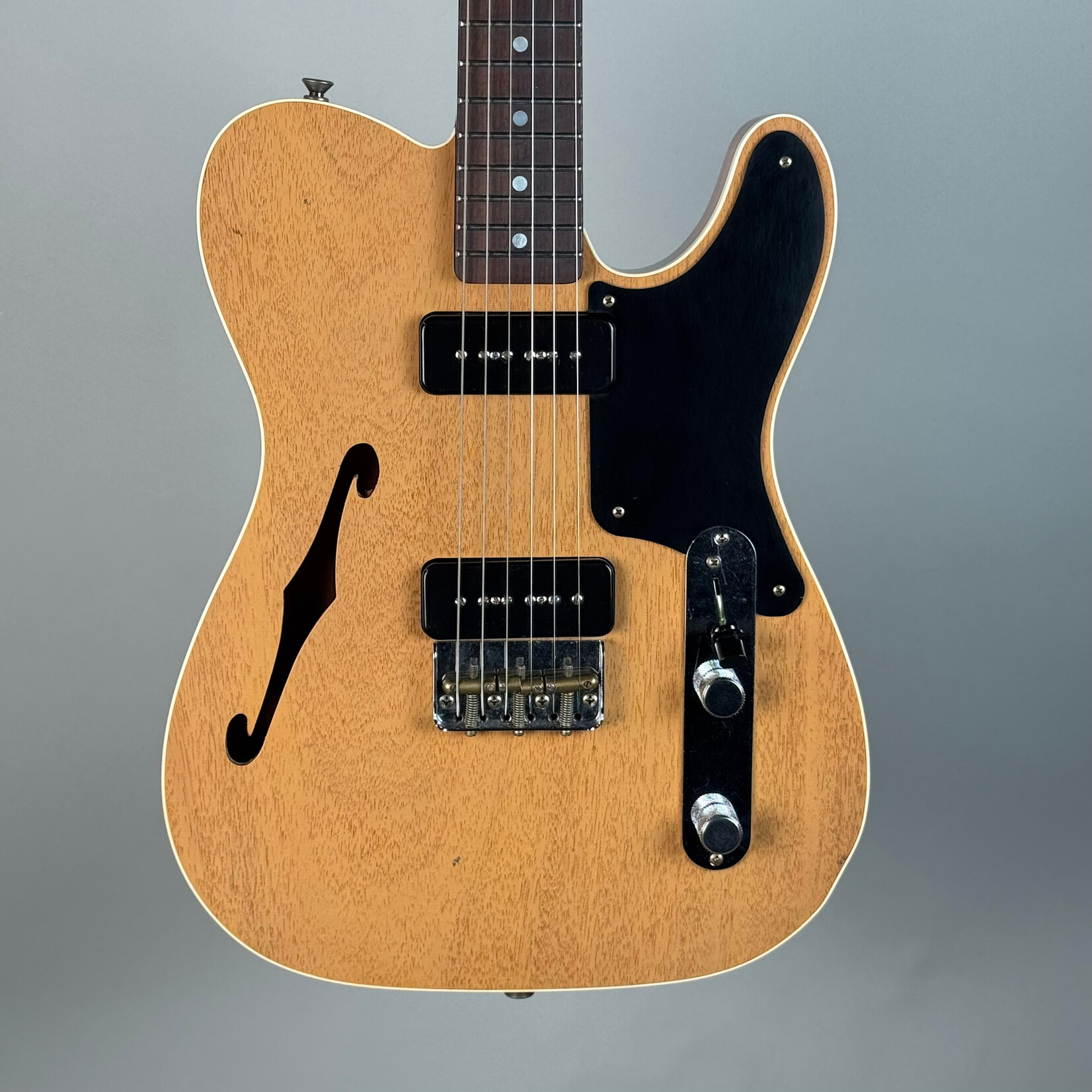Fender 2023 Fender Custom Shop Michigan Mahogany P-90 Telecaster Thinline Aged TV Yellow
