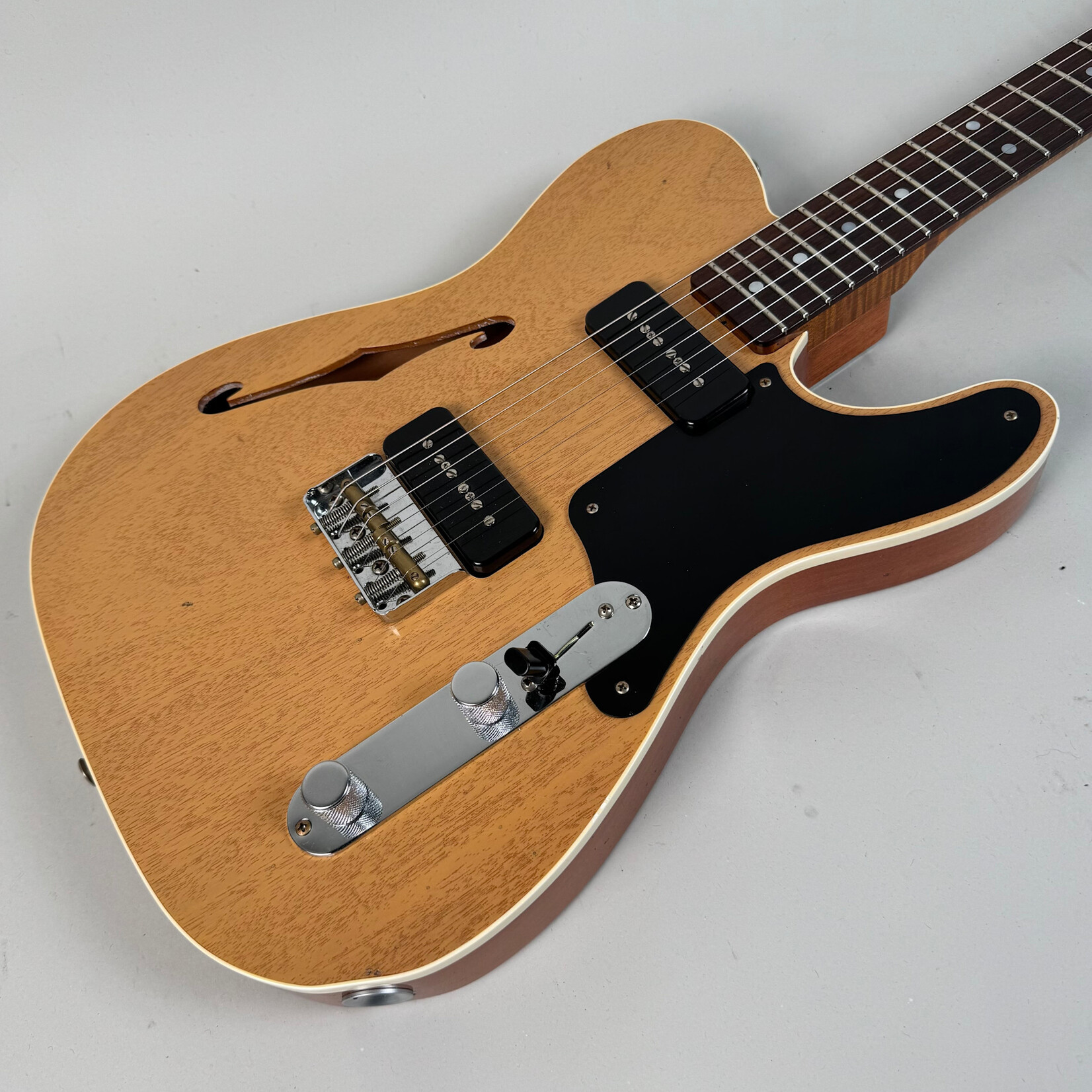 Fender 2023 Fender Custom Shop Michigan Mahogany P-90 Telecaster Thinline Aged TV Yellow