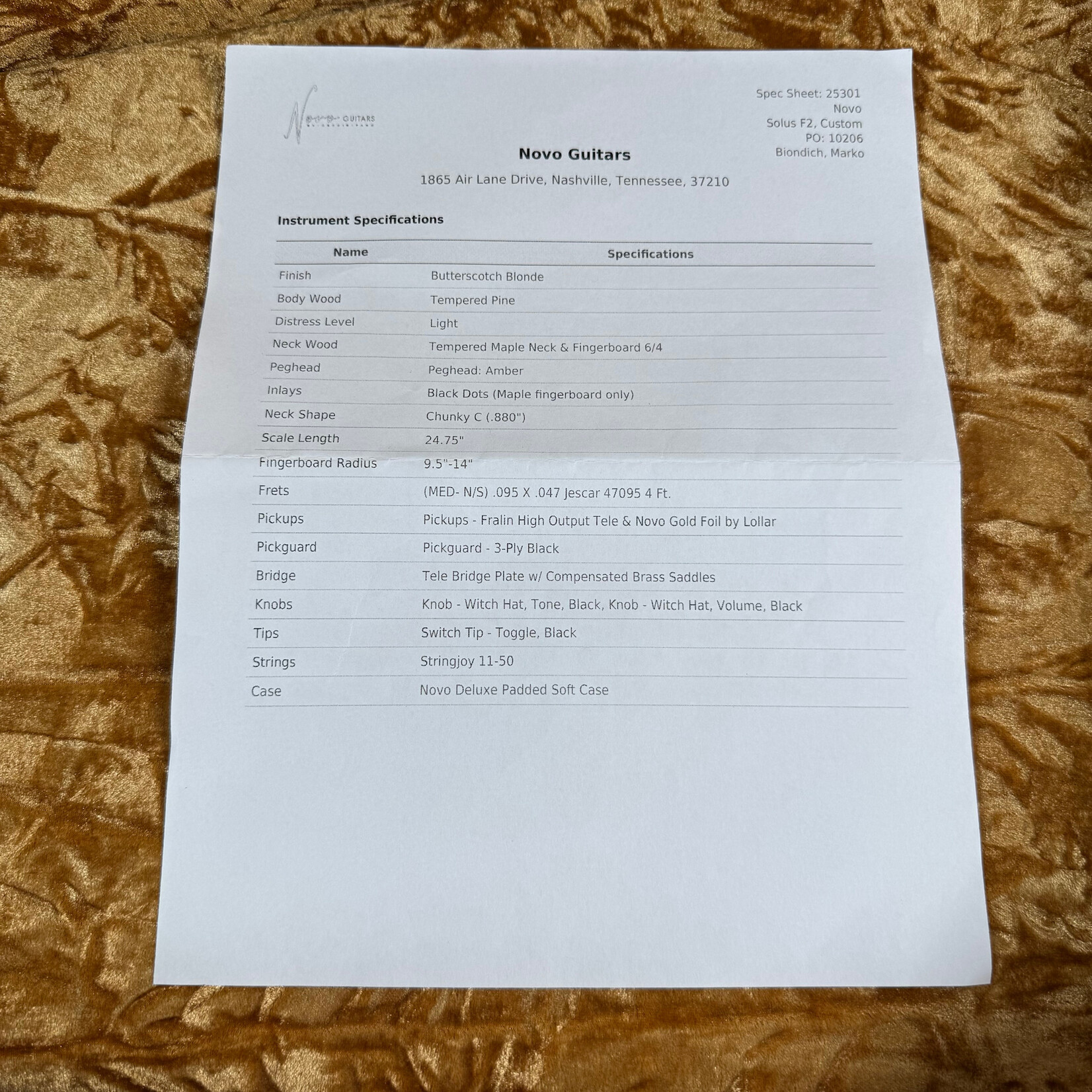 Novo 2025 Novo Solus F2 Custom BSB