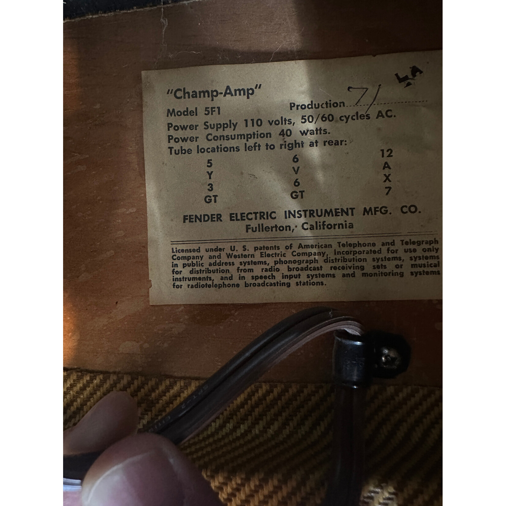 Fender 1962 Fender Tweed Champ