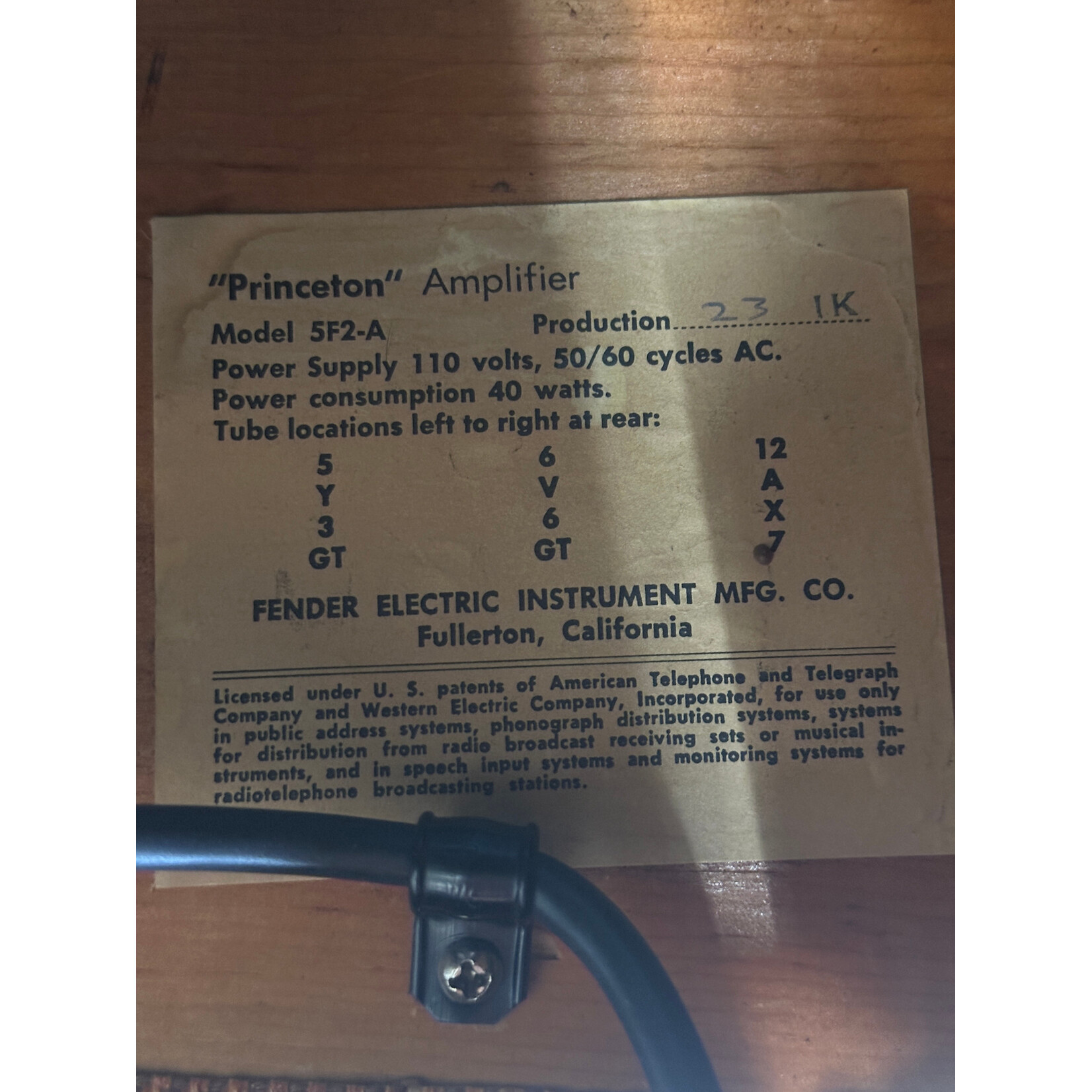 Fender 1959 Fender Princeton (lacquered, serviced)