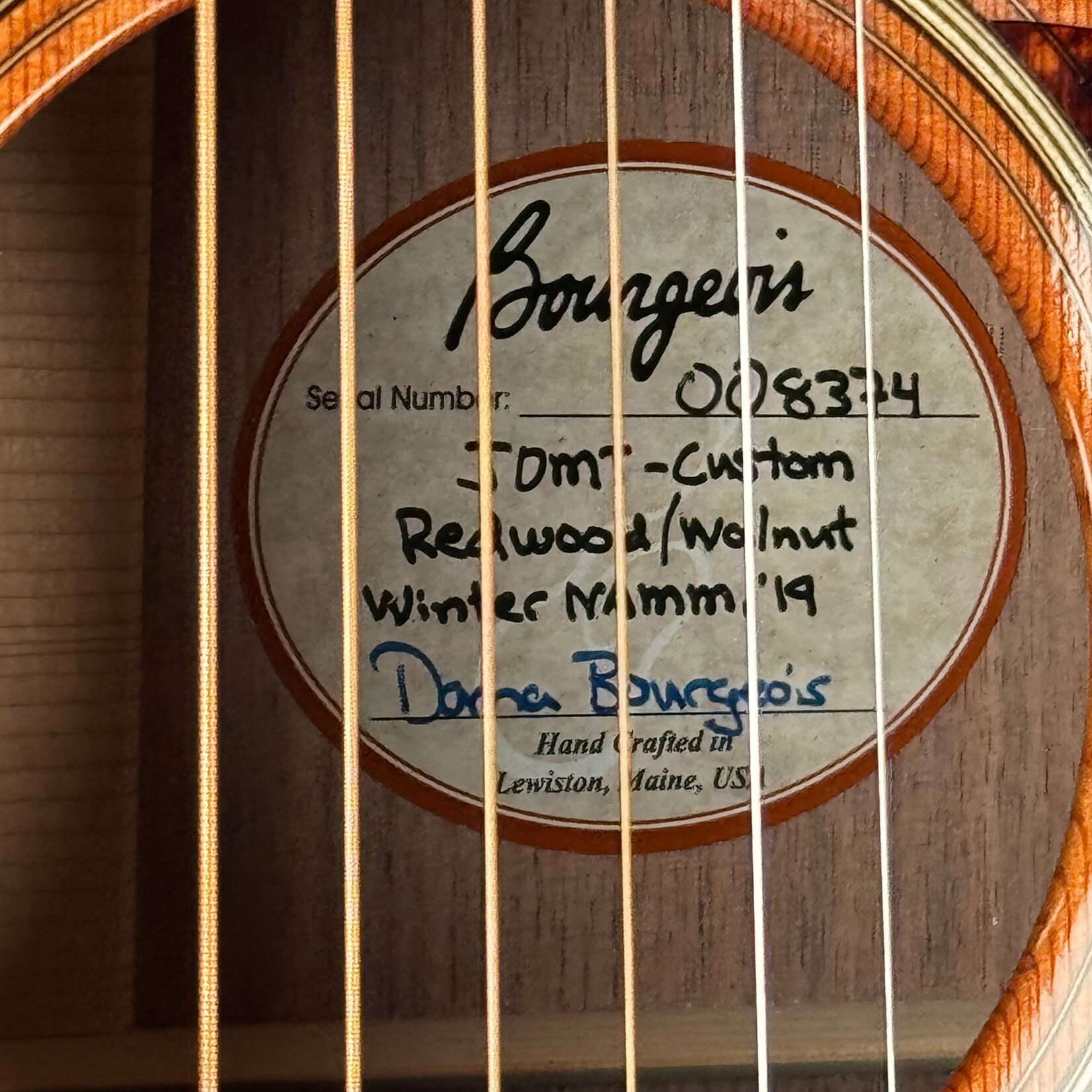 Bourgeois 2019 Bourgeois JOMT - Custom Redwood/Walnut Winter NAMM '19